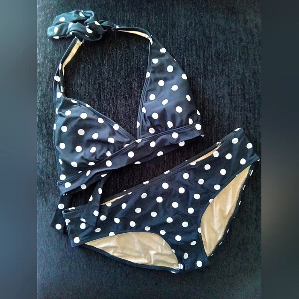 Alloy Black Polka-dot Bikini